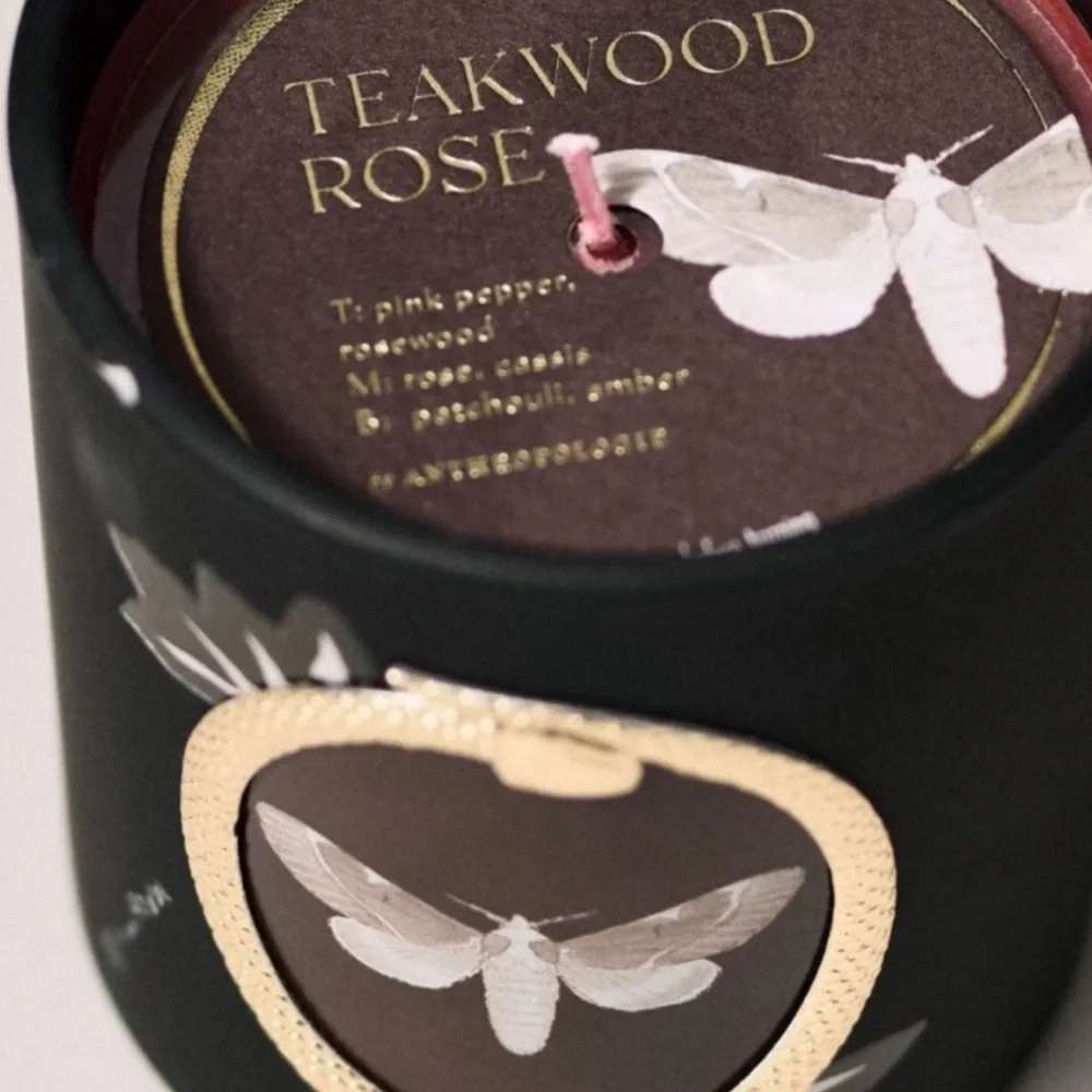 Catherine Martin Enchanted Black‎ and Gold Moth Candle
